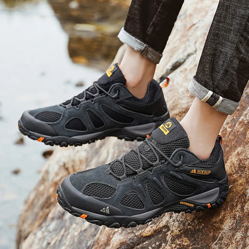 HIKEUP Men’s Non-Slip Breathable Hiking Shoes