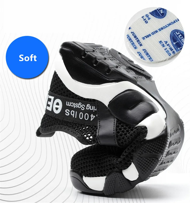 Breathable Summer Safety Shoes – Steel Toe Work Sneakers