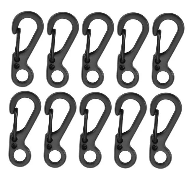10Pcs Mini Carabiner Keychain Clips for EDC & Camping