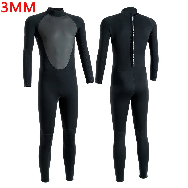 3mm Men’s Neoprene Full Wetsuit for Diving & Surfing