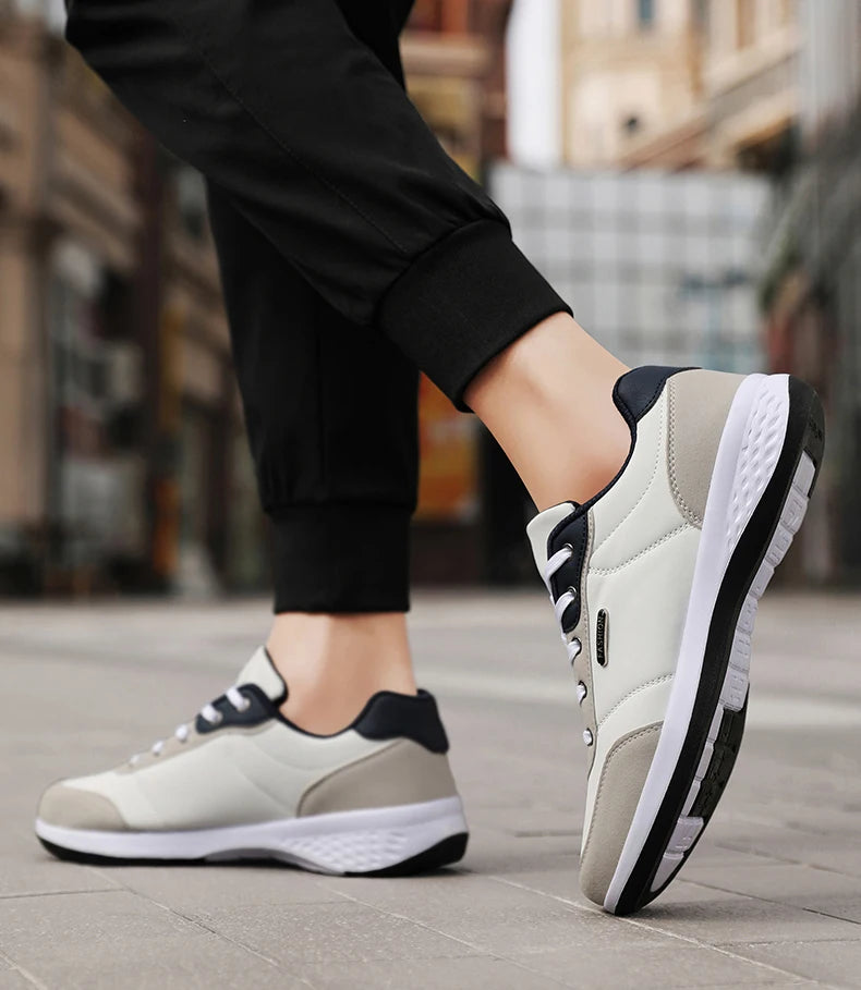 Balan Men’s Leather Sneakers – Breathable & Non-Slip