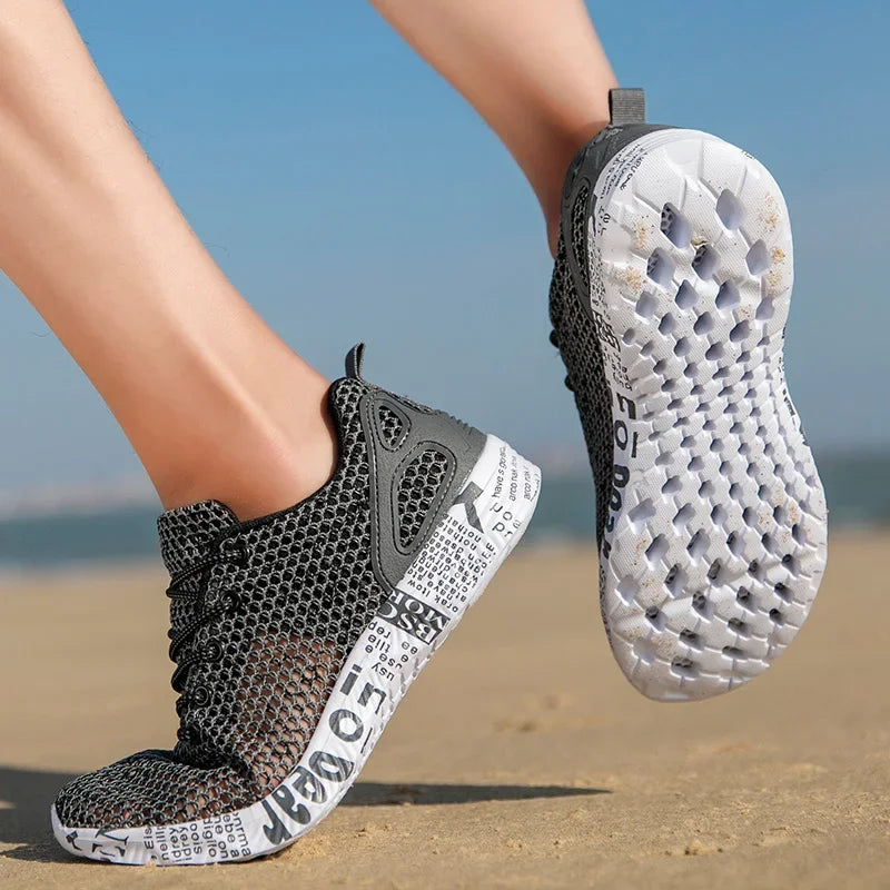 Men’s Summer Aqua Sneakers – Mesh Water Sport Shoes