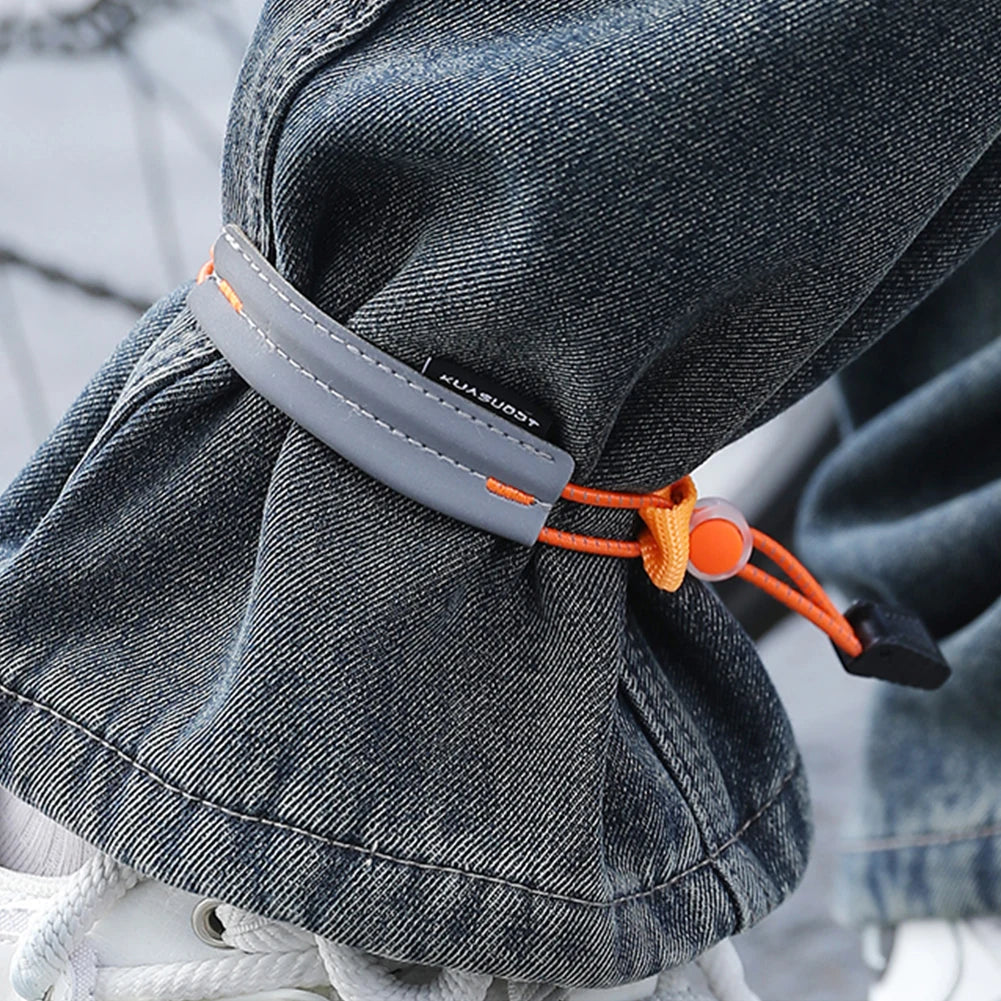 Reflective Bike Pants Strap – High Visibility Leg Bands