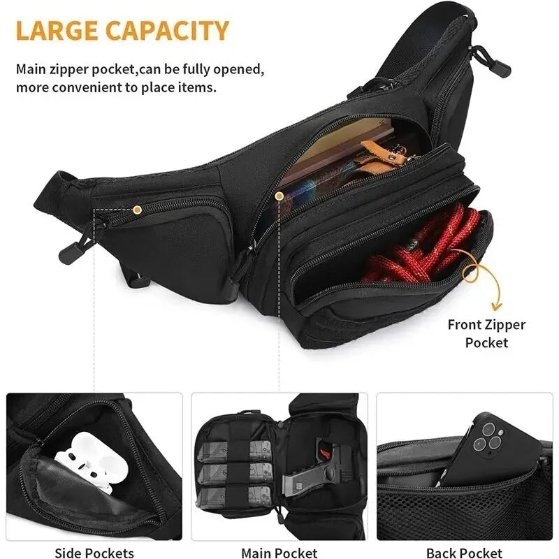 Tactical Nylon Waist Pack – Outdoor Hiking Phone Pouch