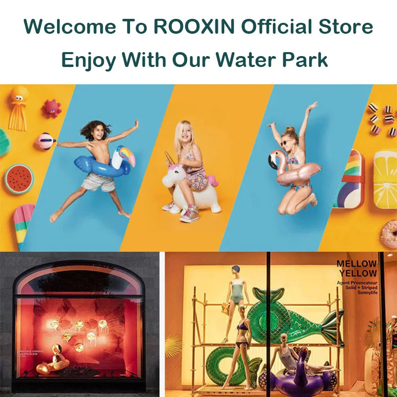 Rooxin Inflatable Swim Ring for Adults & Kids