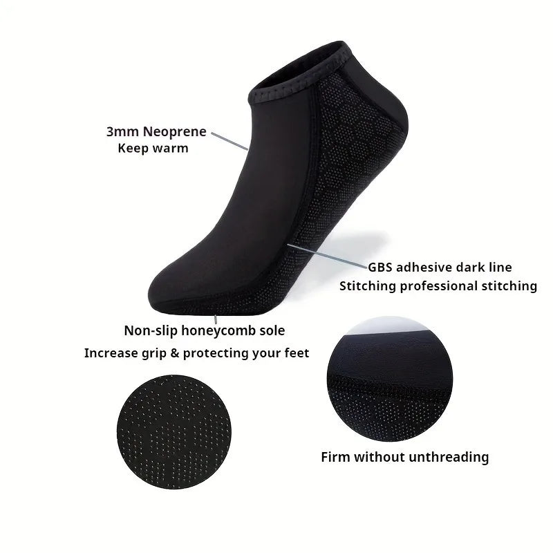 3mm Neoprene Water Socks for Diving & Beach Sports