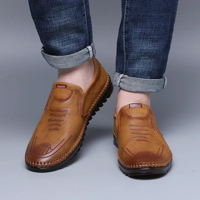 Men’s Handmade Leather Moccasins – Casual Business Flats