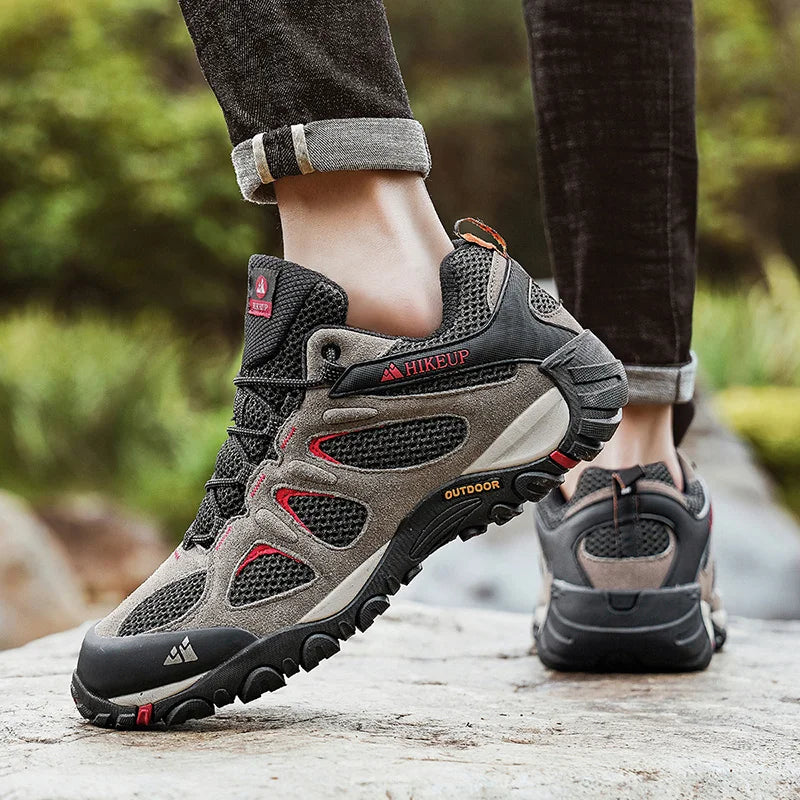 HIKEUP Men’s Non-Slip Breathable Hiking Shoes
