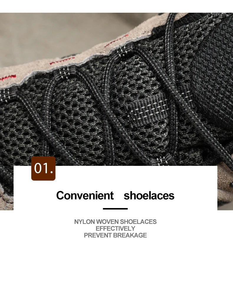HIKEUP Men’s Non-Slip Breathable Hiking Shoes