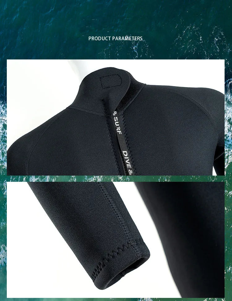 3mm Men’s Neoprene Full Wetsuit for Diving & Surfing