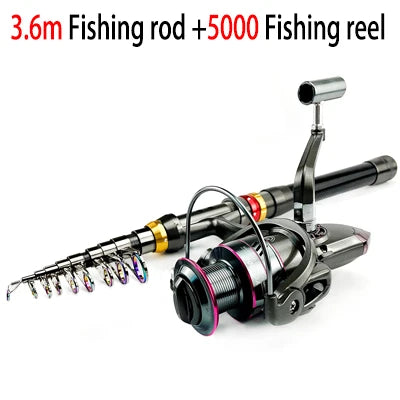 Carbon Fiber Telescopic Fishing Rod & Reel Combo (1.8-3.6m)