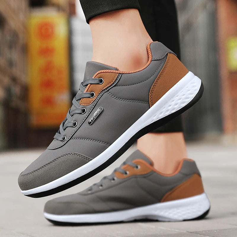 Balan Men’s Leather Sneakers – Breathable & Non-Slip