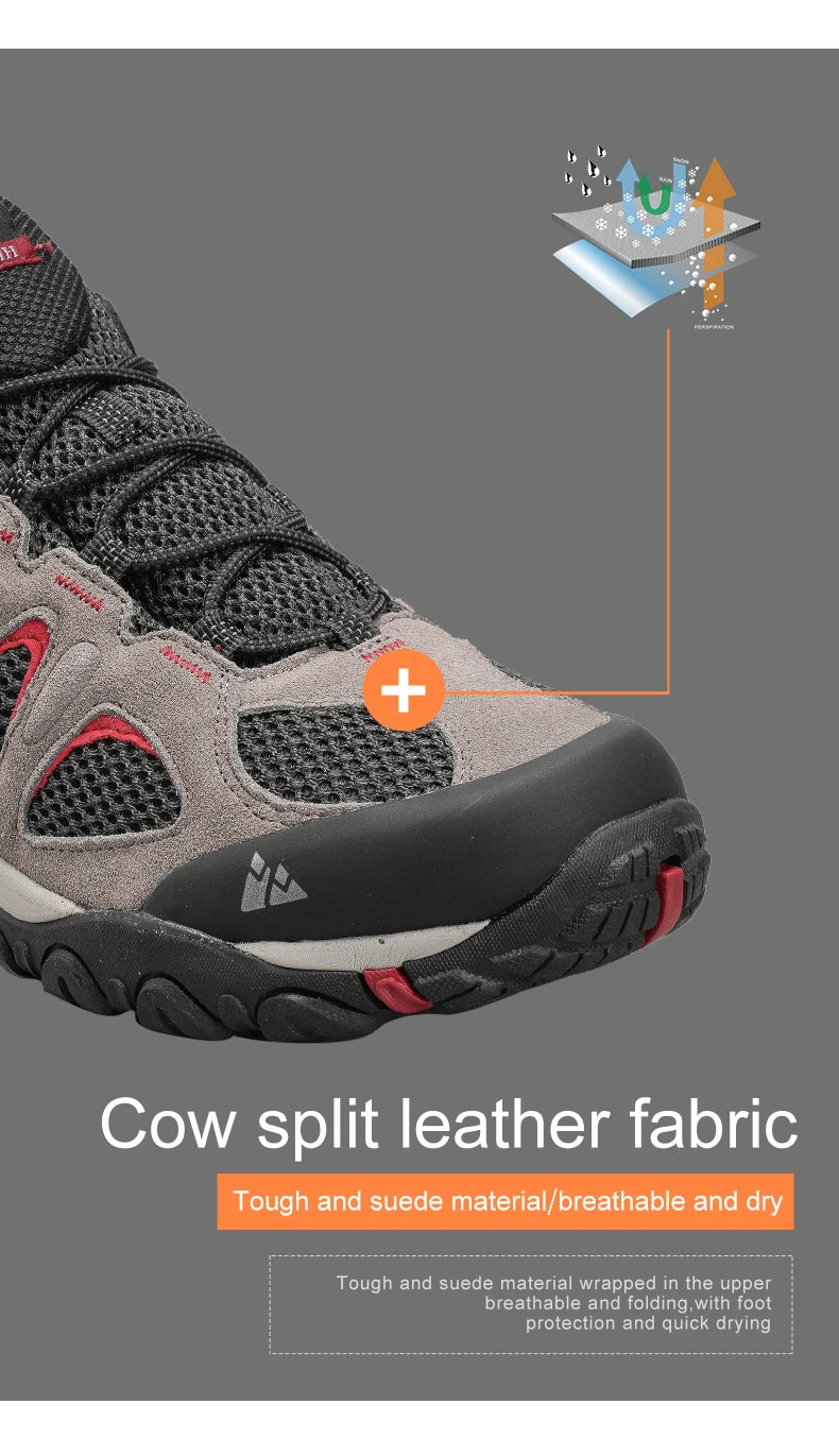 HIKEUP Men’s Non-Slip Breathable Hiking Shoes
