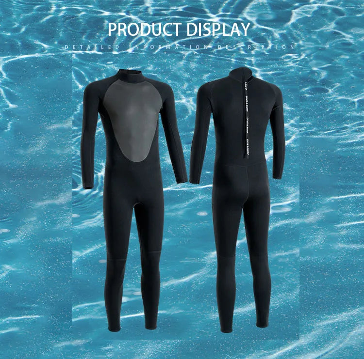 3mm Men’s Neoprene Full Wetsuit for Diving & Surfing