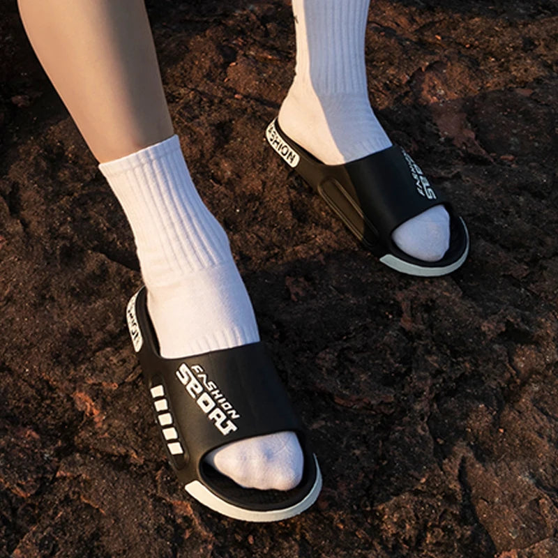 Big Size 48–49 Summer Slides – Unisex Flat Sole Slippers