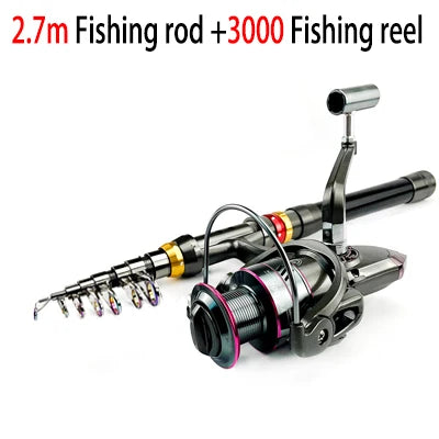 Carbon Fiber Telescopic Fishing Rod & Reel Combo (1.8-3.6m)
