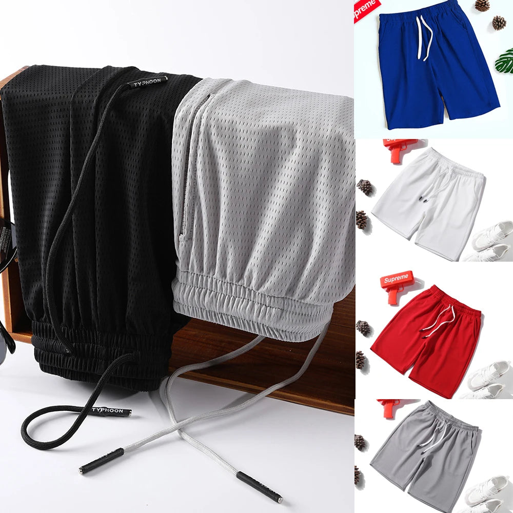 2025 NEW Fitness sports Shorts Man Summer Gyms Workout Male Breathable Mesh shorts Quick Dry Beach Short Pants men Sportswear ﻿