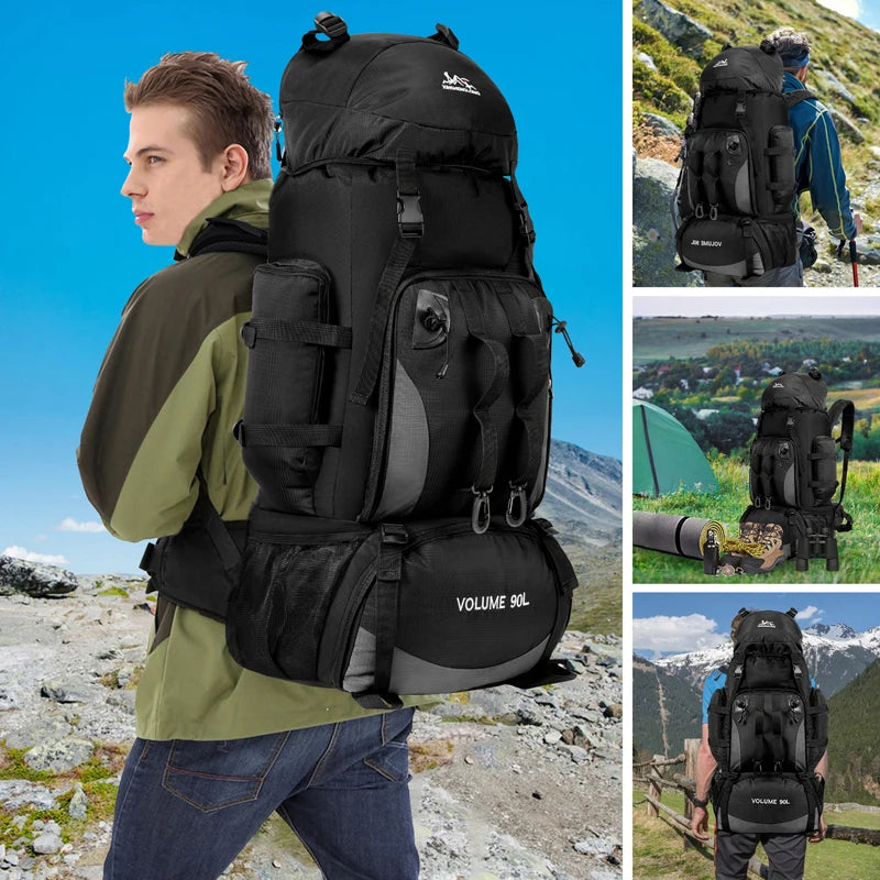 90L Waterproof Hiking Camping Backpack – Large Outdoor Rucksack