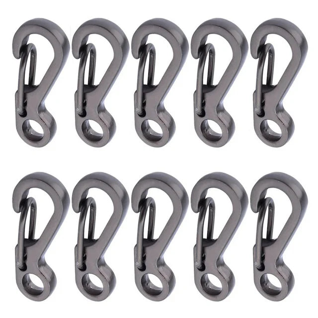 10Pcs Mini Carabiner Keychain Clips for EDC & Camping