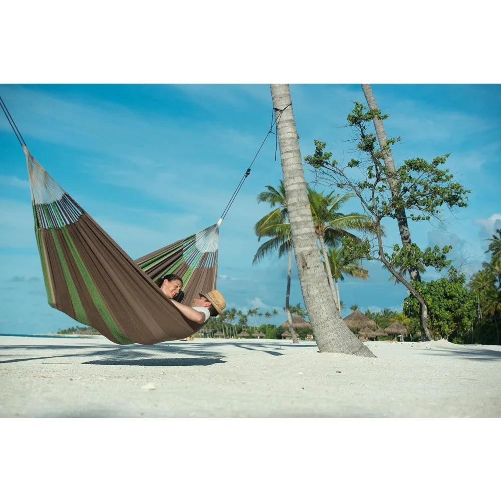 Flora Chocolate King-Size Organic Cotton Hammock