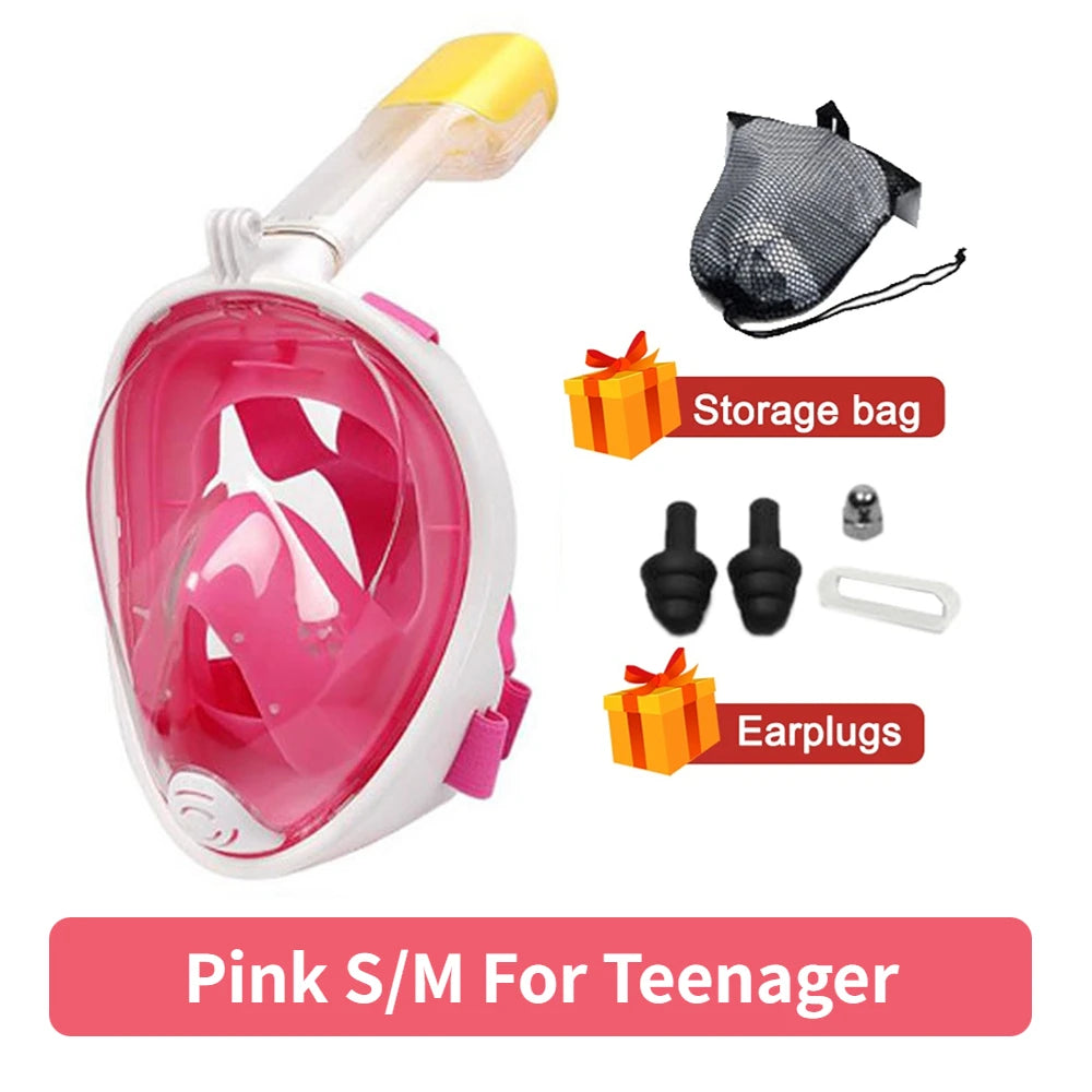 Full Face Anti-Fog Snorkeling Mask for Adults & Kids