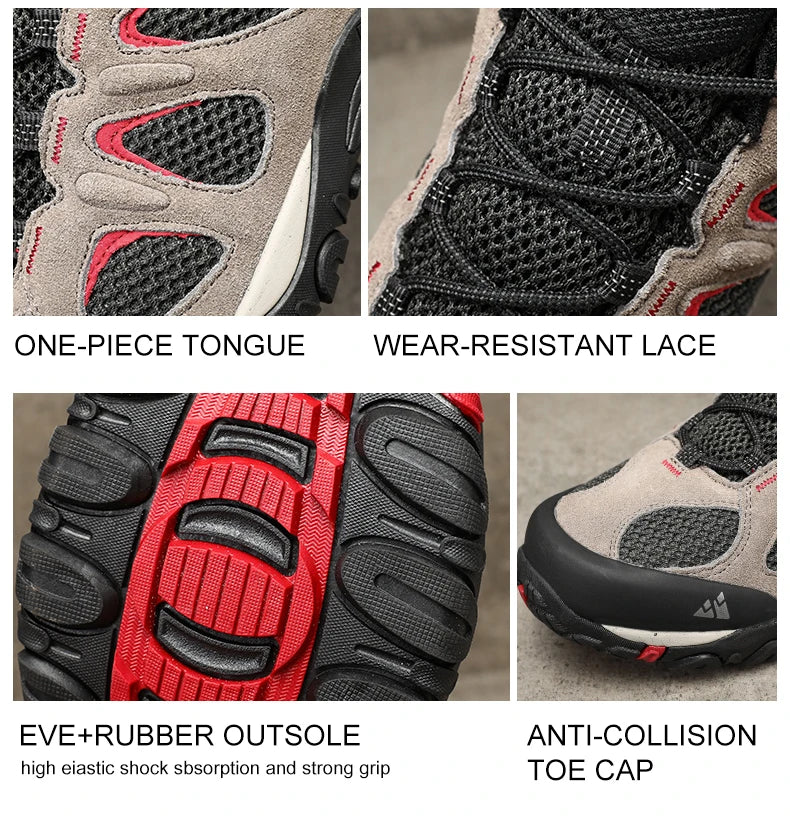 HIKEUP Men’s Non-Slip Breathable Hiking Shoes