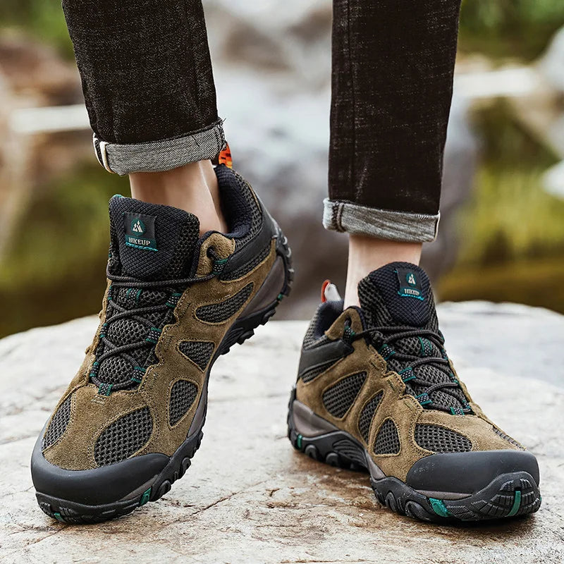 HIKEUP Men’s Non-Slip Breathable Hiking Shoes