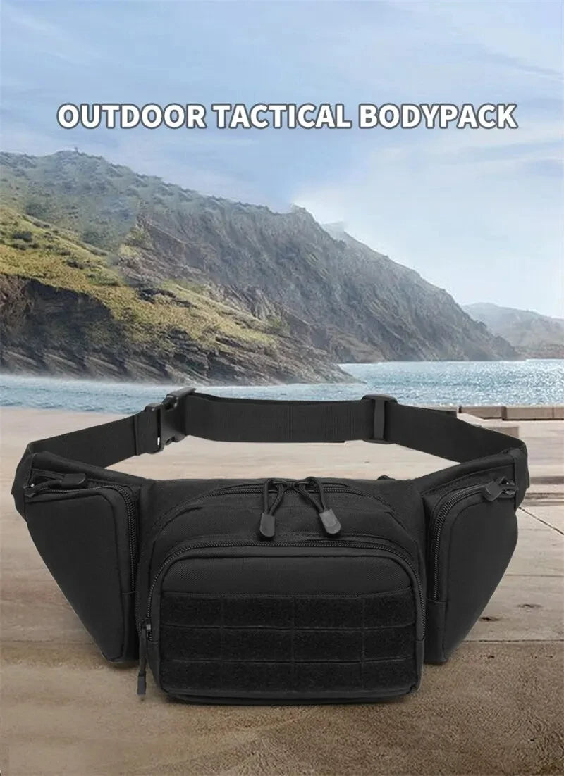 Tactical Nylon Waist Pack – Outdoor Hiking Phone Pouch