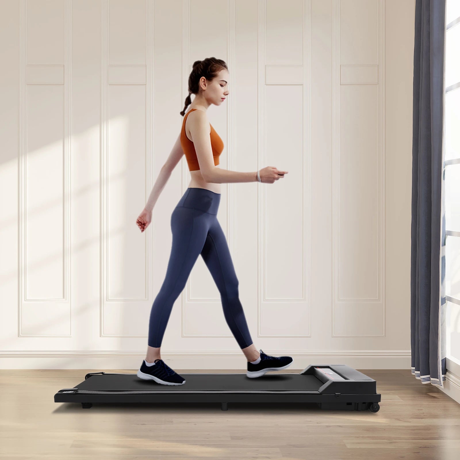 2-in-1 Under Desk Electric Walking & Jogging Treadmill