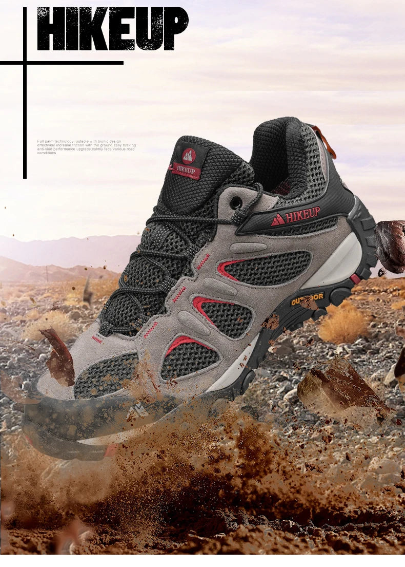 HIKEUP Men’s Non-Slip Breathable Hiking Shoes