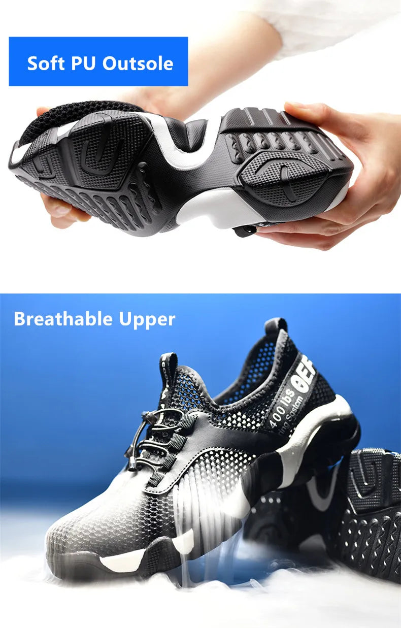 Breathable Summer Safety Shoes – Steel Toe Work Sneakers