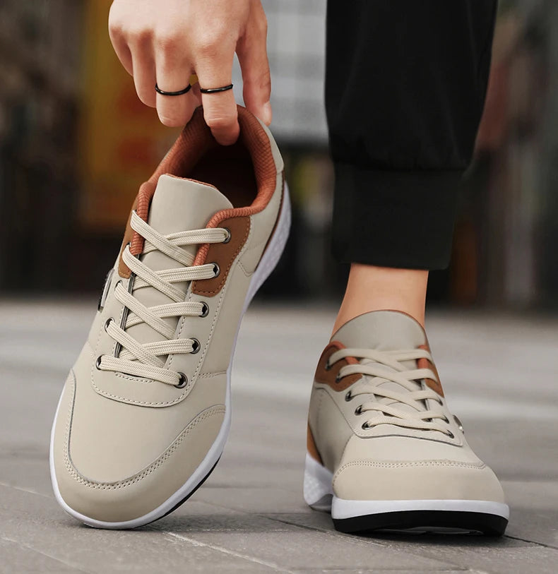 Balan Men’s Leather Sneakers – Breathable & Non-Slip