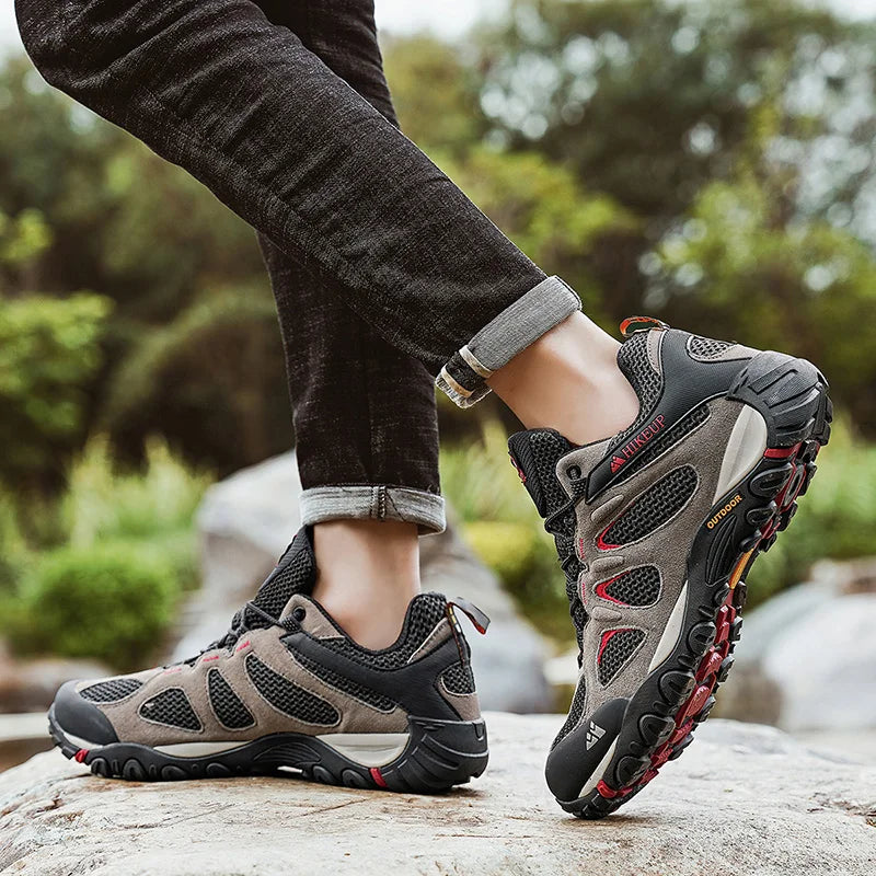 HIKEUP Men’s Non-Slip Breathable Hiking Shoes