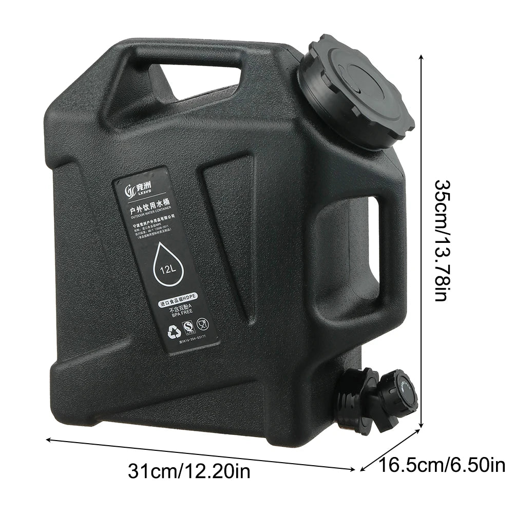 10/12L Portable Camping Water Container with Faucet