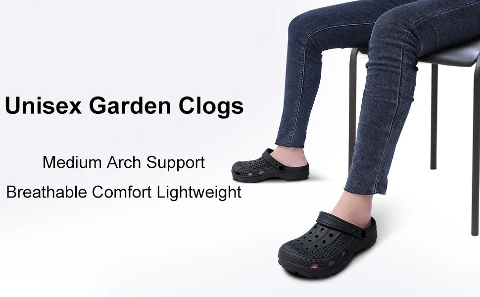 Comwarm Men’s Clogs – Breathable Garden & Beach Sandals