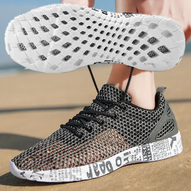 Men’s Summer Aqua Sneakers – Mesh Water Sport Shoes