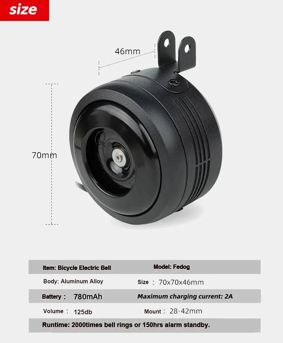FEDOG Electric Bike Horn & Anti-Theft Alarm