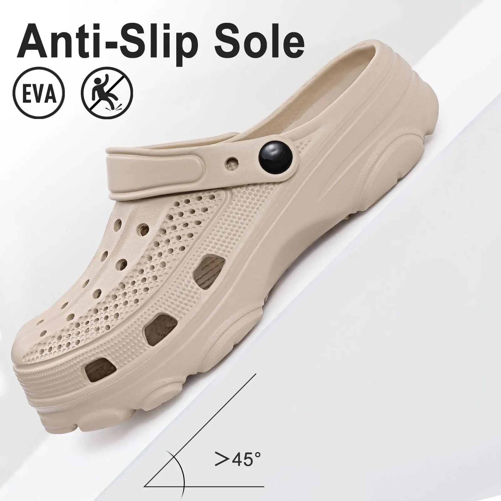 Comwarm Men’s Clogs – Breathable Garden & Beach Sandals