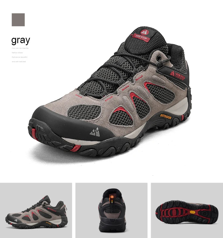 HIKEUP Men’s Non-Slip Breathable Hiking Shoes