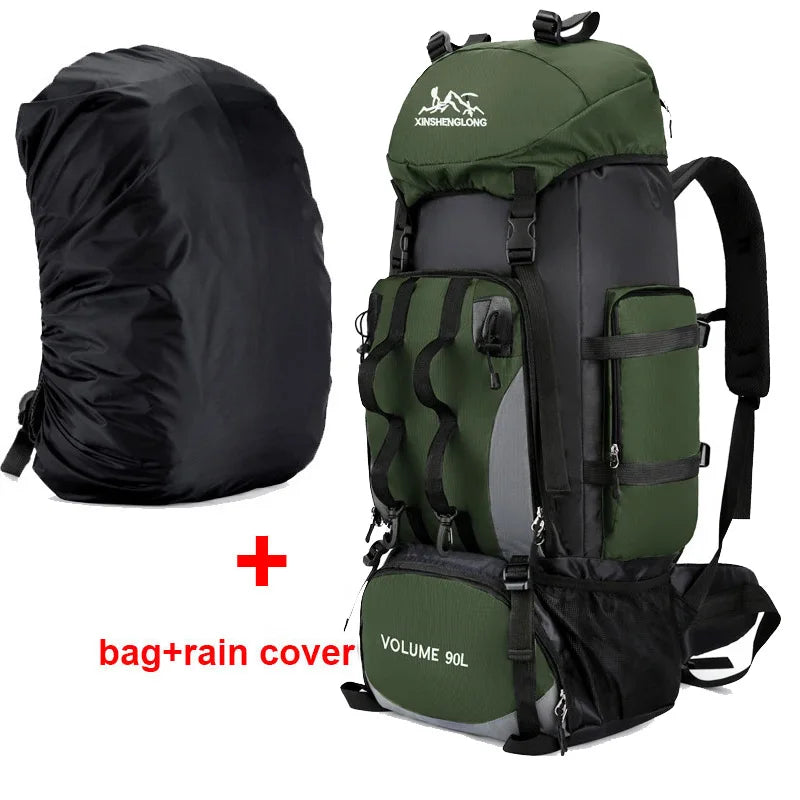 90L Waterproof Hiking Camping Backpack – Large Outdoor Rucksack