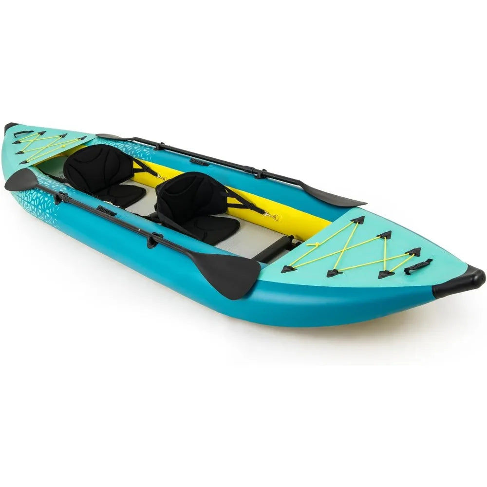 12.5 Ft Inflatable Tandem Kayak – 2-Person with Drop-Stitch Floor