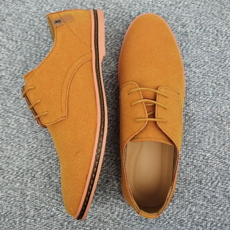 2024 Men’s Suede Oxford Shoes – Casual Dress Flats