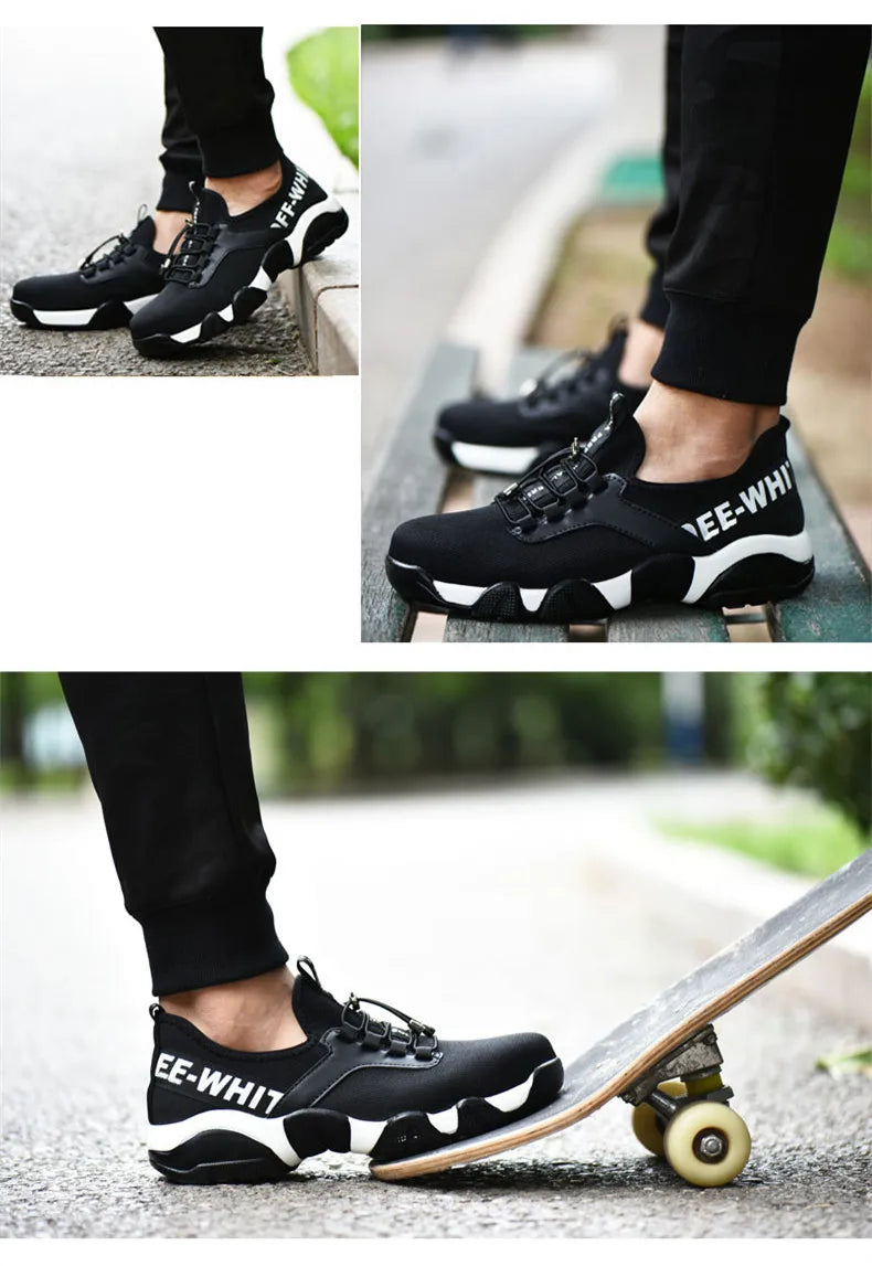Breathable Summer Safety Shoes – Steel Toe Work Sneakers