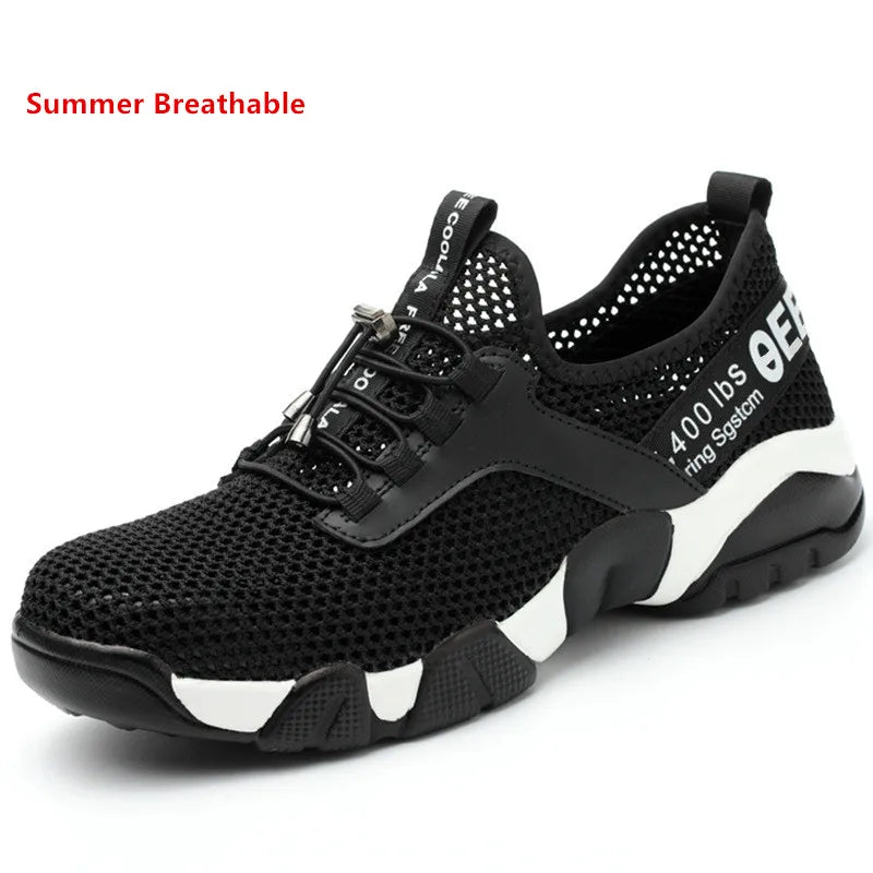 Breathable Summer Safety Shoes – Steel Toe Work Sneakers