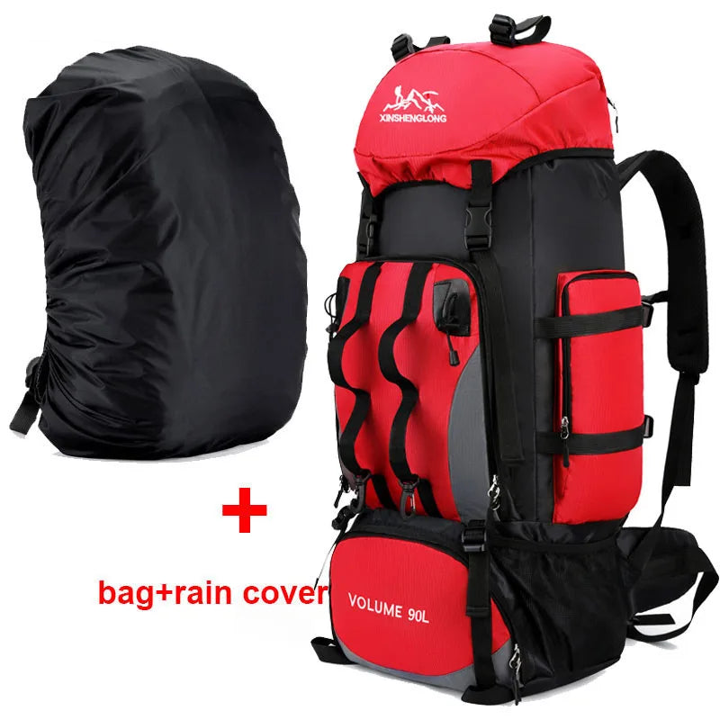 90L Waterproof Hiking Camping Backpack – Large Outdoor Rucksack