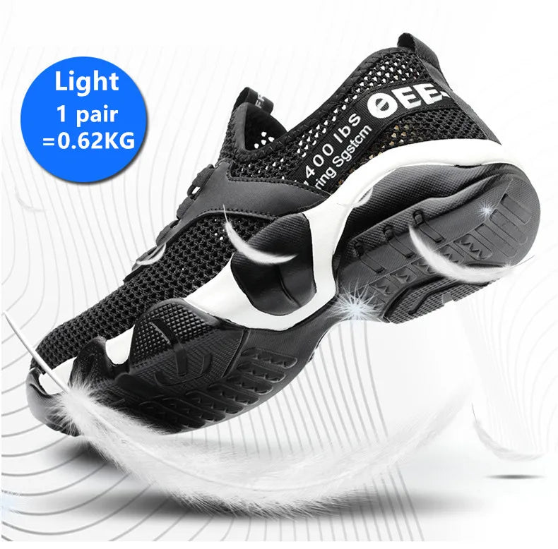 Breathable Summer Safety Shoes – Steel Toe Work Sneakers