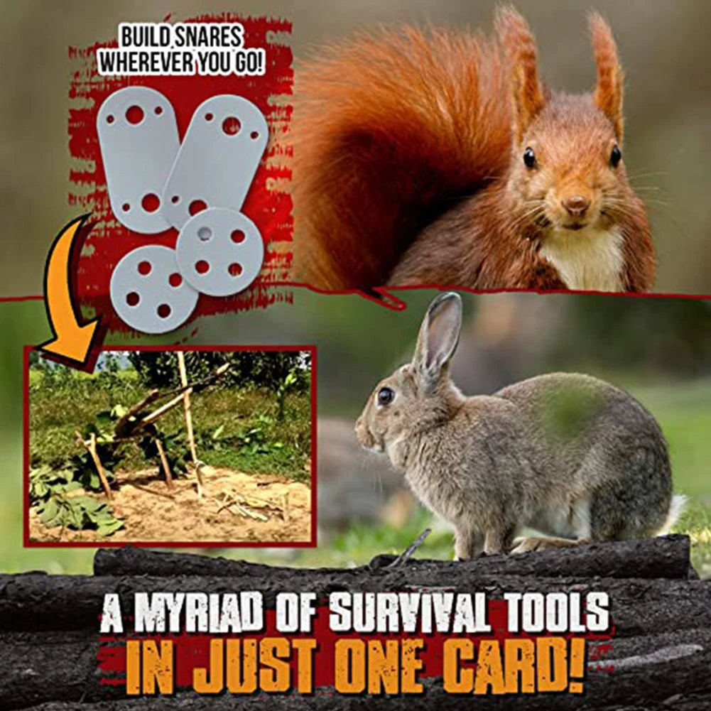 Portable EDC Survival Fishing Hook Card Tool