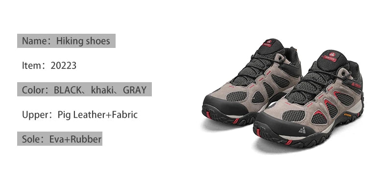 HIKEUP Men’s Non-Slip Breathable Hiking Shoes