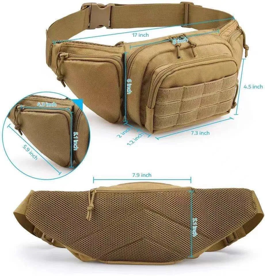 Tactical Nylon Waist Pack – Outdoor Hiking Phone Pouch