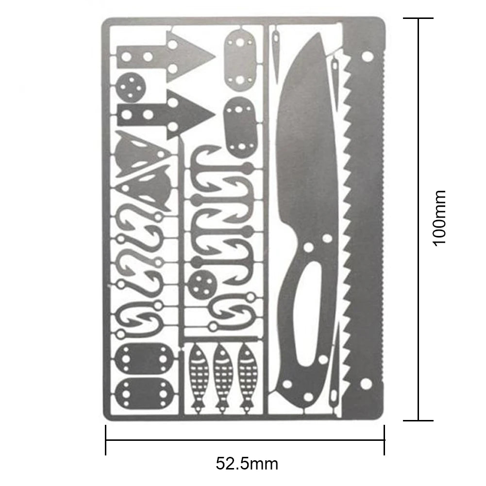 Portable EDC Survival Fishing Hook Card Tool